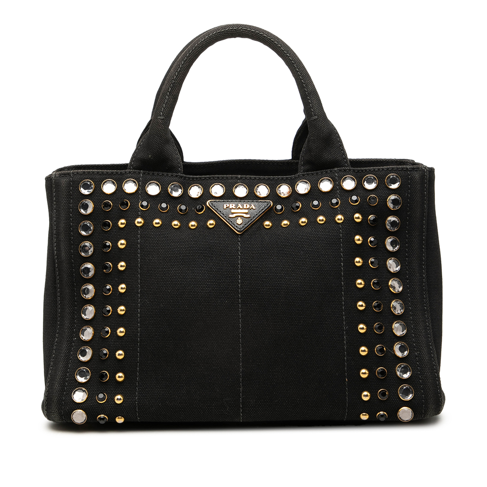 Pre-Loved Prada Small Canvas Canapa Bijoux Satchel